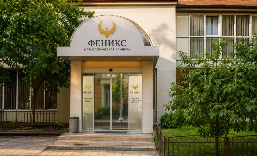 Вход в наркологическую клинику «Феникс» в Гусь-Хрустальном